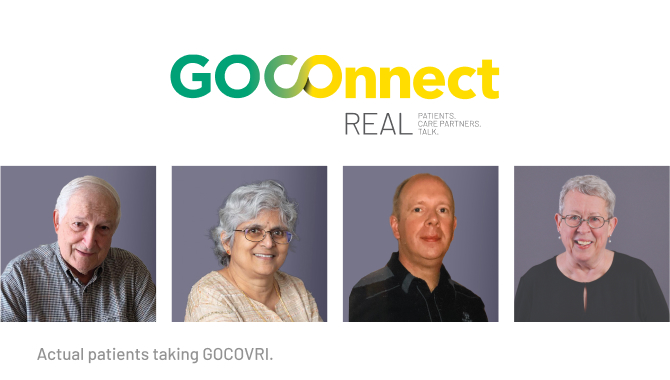 Images showing real GOCOVRI patients who are participants in the mentor program.