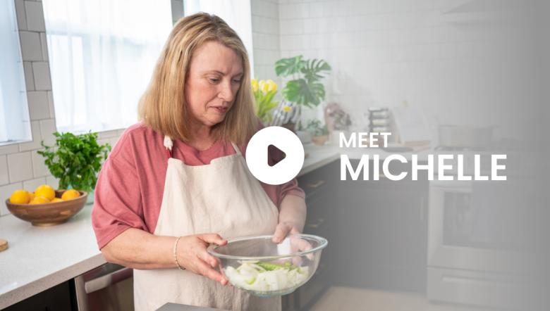 Video cover, click to watch a video of Michelle, a GOCOVRI patient.
